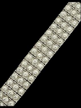 Suzanne Somers vintage collection crystal silver statement bracelet silver 90’s